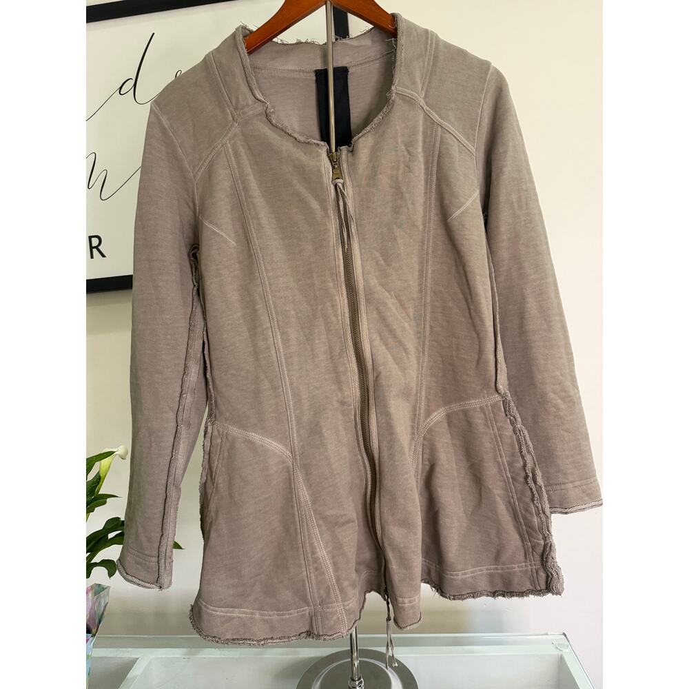 Rundholz Black Label | Dark Grey Cotton Flare Zip-Up Jacket-Size Medium